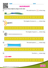 Measuring with inch ruler